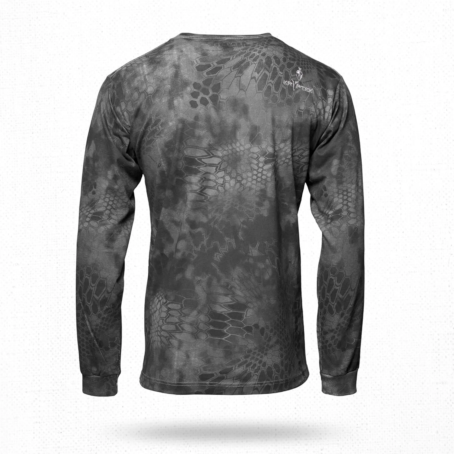 Kryptek Men's Stalker Long Sleeve, 100% Cotton, Stealthy Camo Tee