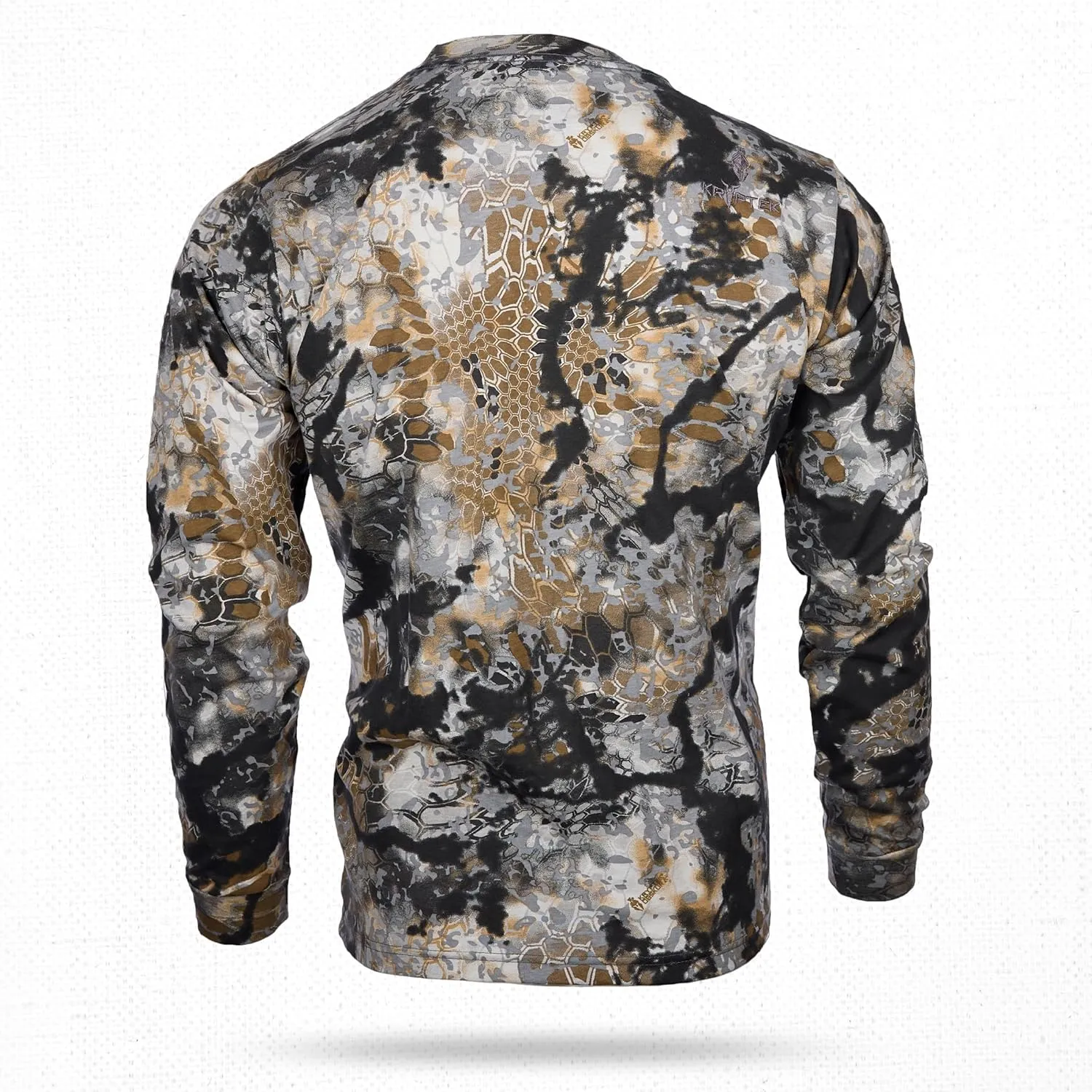 Kryptek Men's Stalker Long Sleeve, 100% Cotton, Stealthy Camo Tee