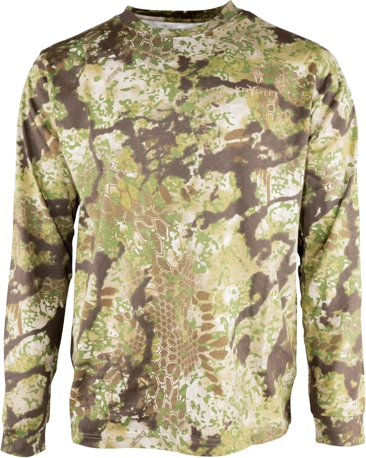 Kryptek Men's Stalker Long Sleeve, 100% Cotton, Stealthy Camo Tee