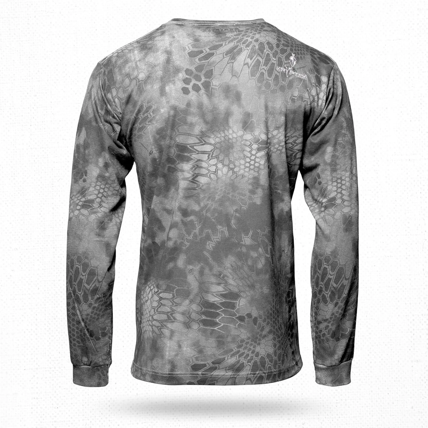 Kryptek Men's Stalker Long Sleeve, 100% Cotton, Stealthy Camo Tee