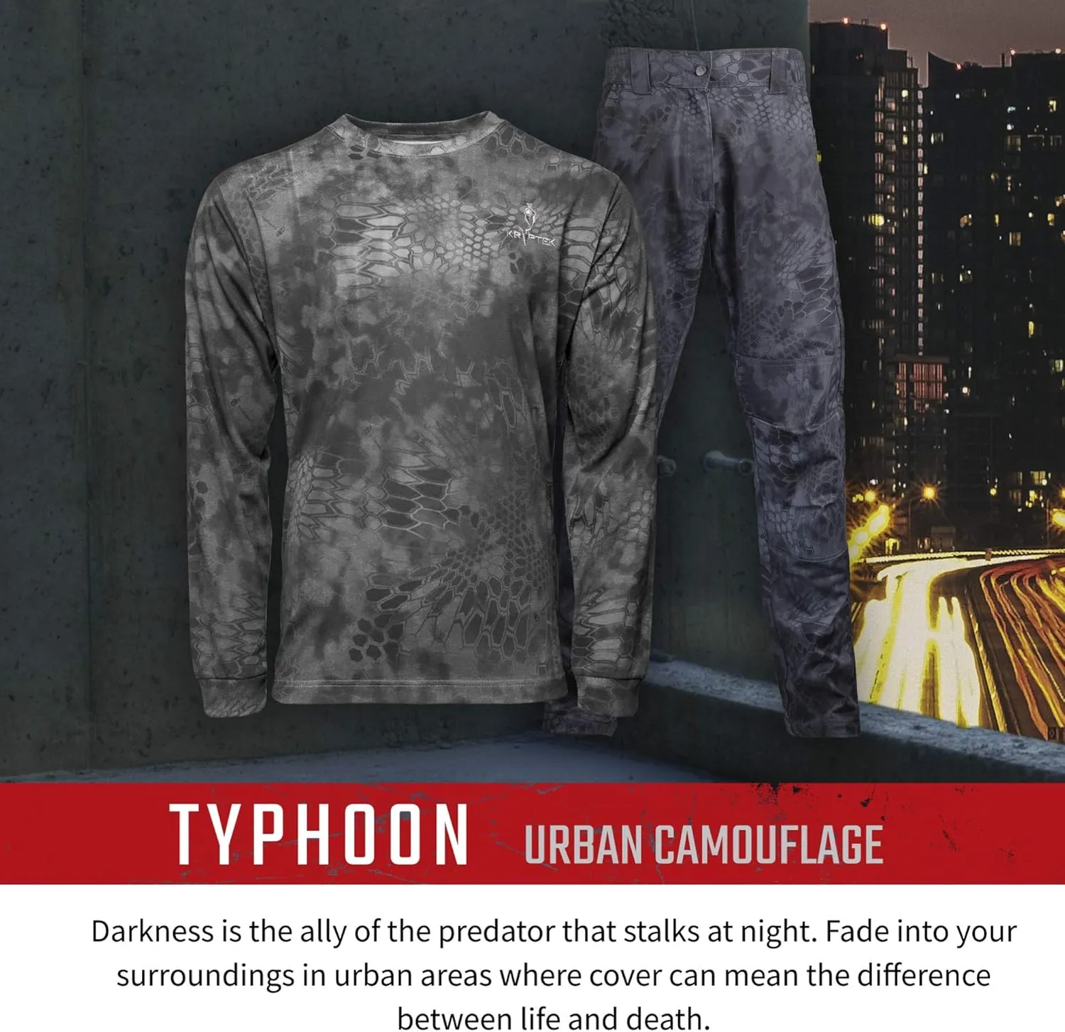 Kryptek Men's Stalker Long Sleeve, 100% Cotton, Stealthy Camo Tee
