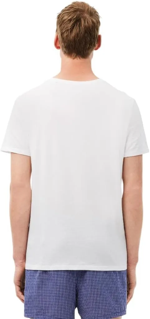 Lacoste Men's 100% Cotton Regular Fit Crew Neck Undershirt, 3-Pack