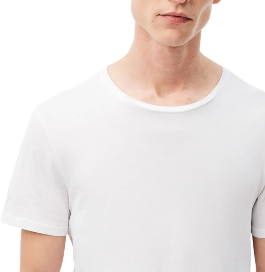 Lacoste Men's 100% Cotton Regular Fit Crew Neck Undershirt, 3-Pack