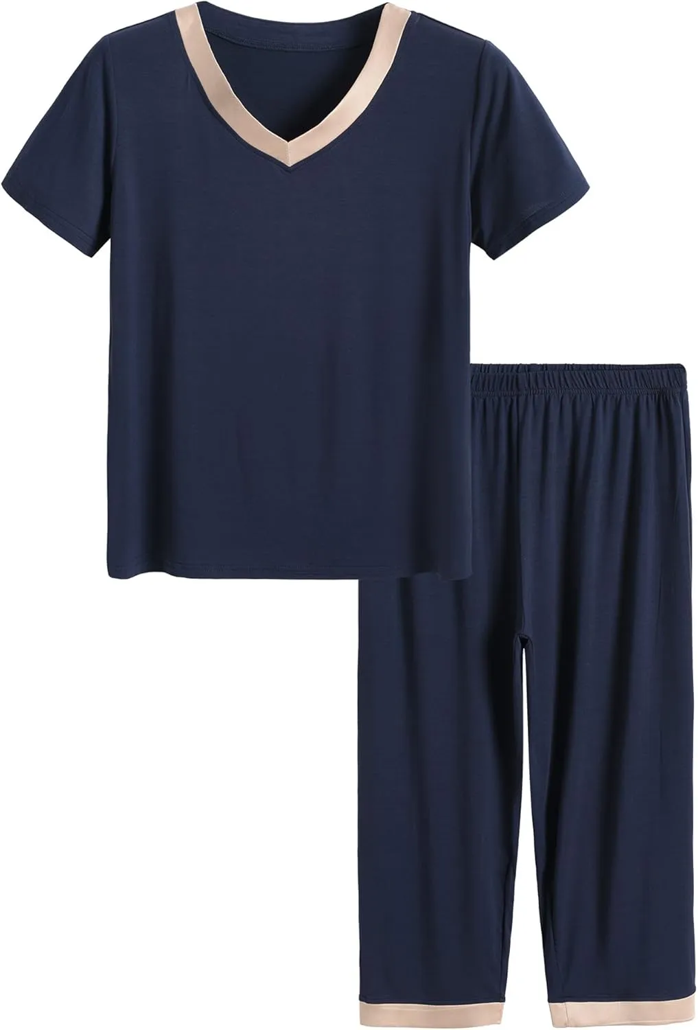 Latuza Women's Sleepwear Tops with Capri Pants Pajama Sets