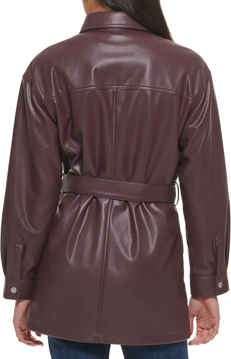 Levi's Women's Faux Leather Belted Shirt Jacket (Standard & Plus Sizes)