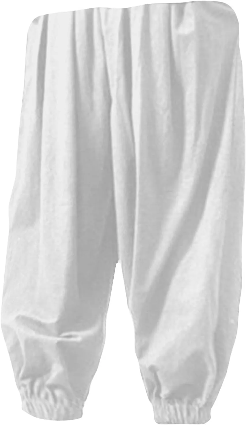 Linen Pants Men Drawstring Waist Elastic Bottom Lounge Pants 2025 Summer Loose Fit Boho Harem Pants Hippie Clothes