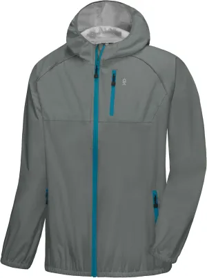 Little Donkey Andy Men's Cycling Stretch Rain Jacket with Hood, Windproof and Waterproof, Ultralight Windbreaker,Packable