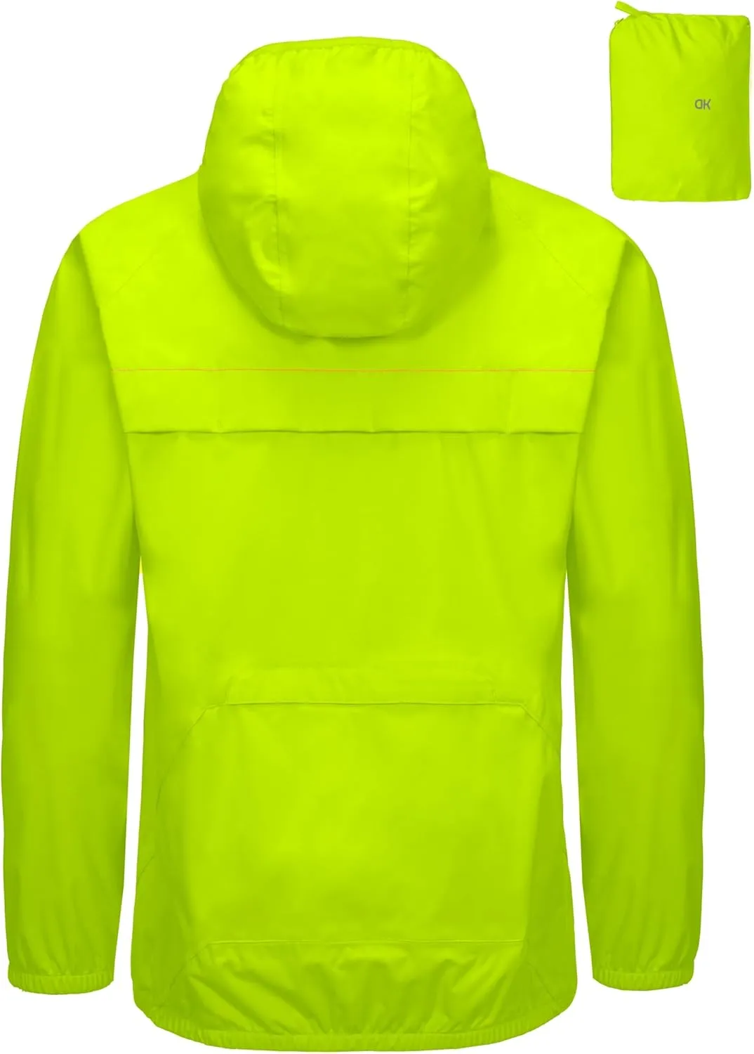 Little Donkey Andy Men's Cycling Stretch Rain Jacket with Hood, Windproof and Waterproof, Ultralight Windbreaker,Packable