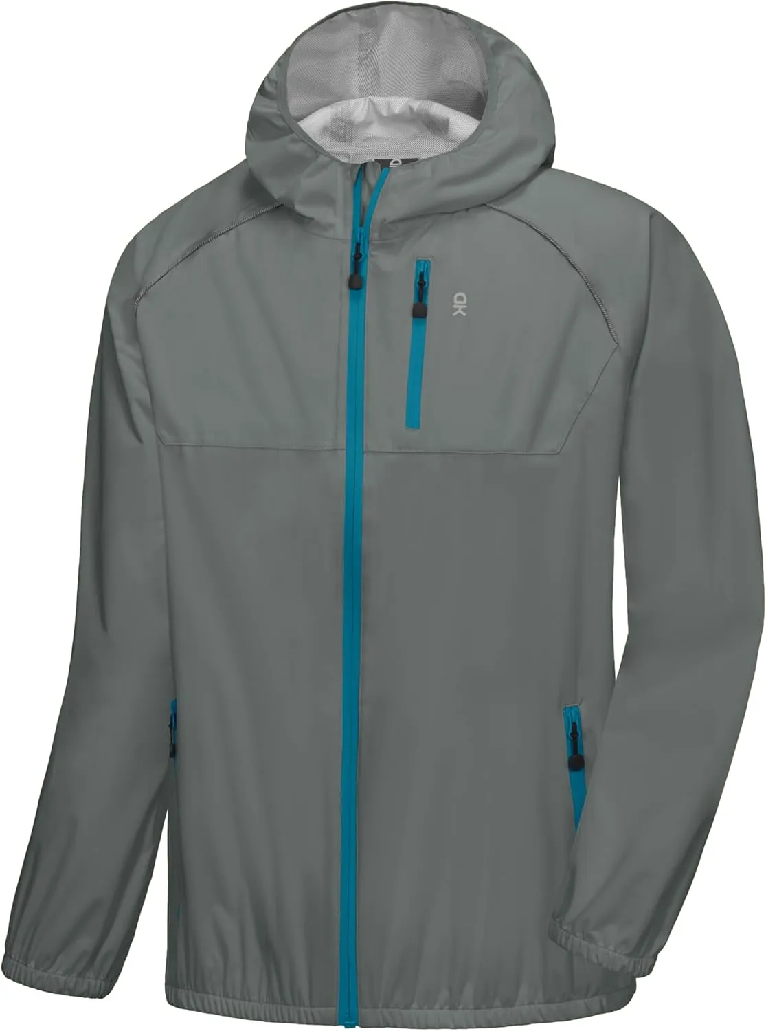 Little Donkey Andy Men's Cycling Stretch Rain Jacket with Hood, Windproof and Waterproof, Ultralight Windbreaker,Packable