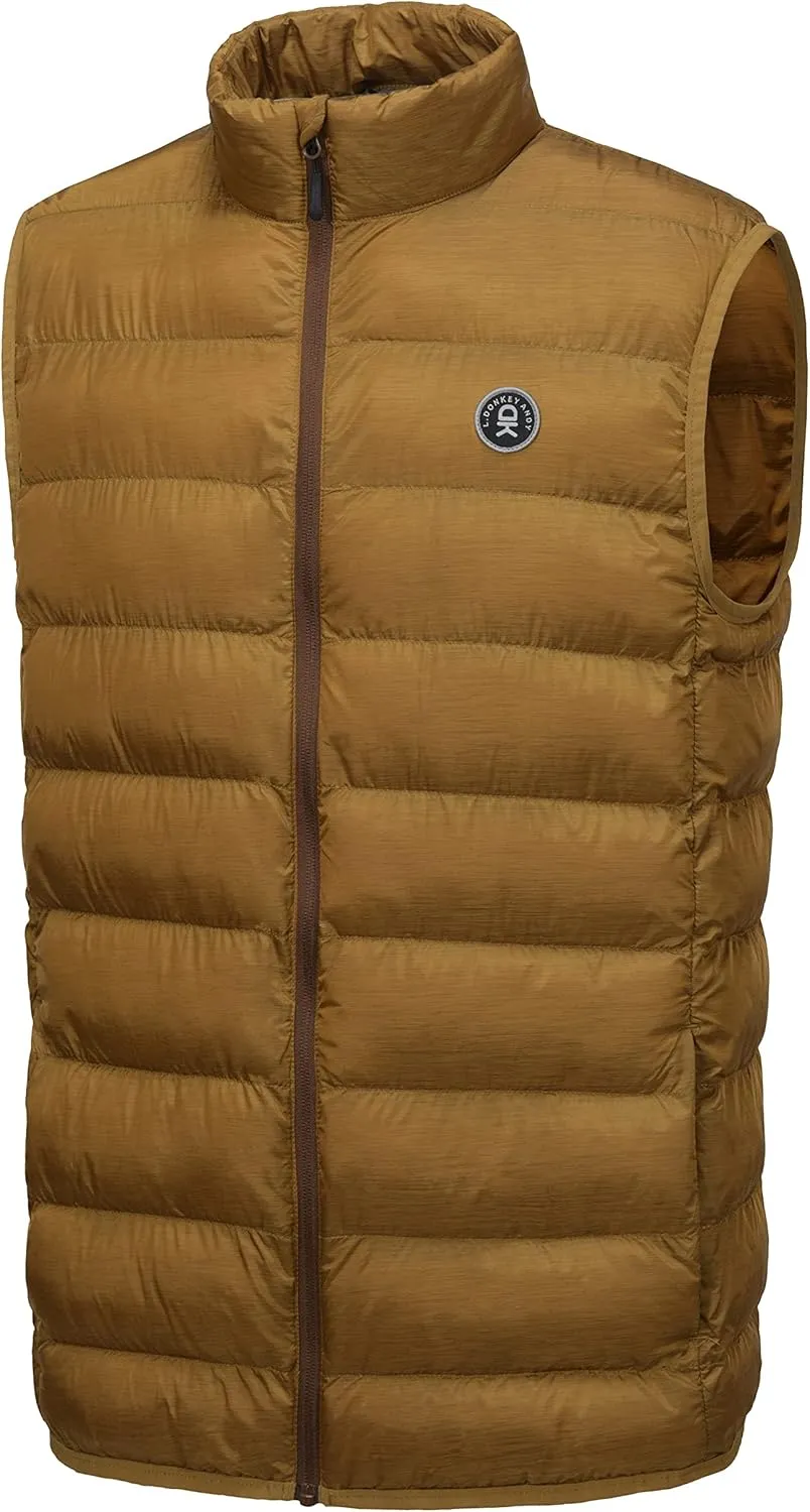Little Donkey Andy Men's Lightweight Warm Puffer Vest Thermal Golf Sleeveless Jacket for Outdoor Hiking Travel Casual