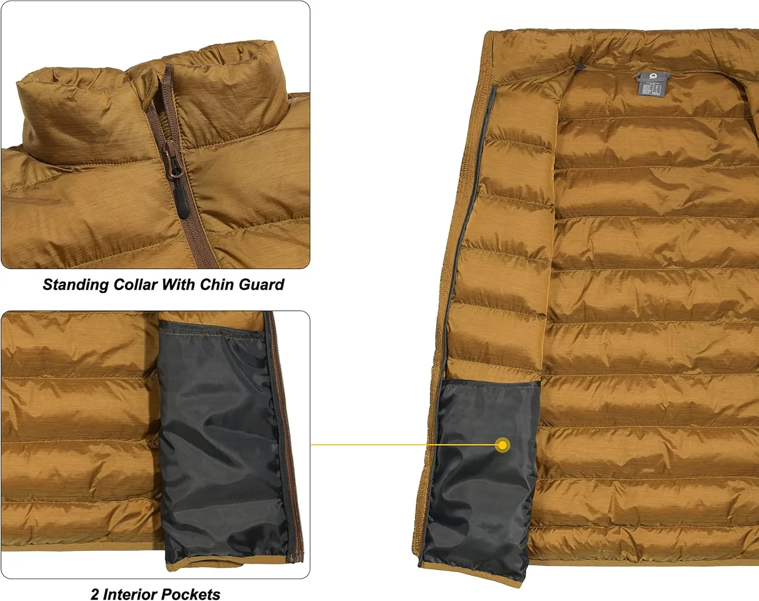 Little Donkey Andy Men's Lightweight Warm Puffer Vest Thermal Golf Sleeveless Jacket for Outdoor Hiking Travel Casual