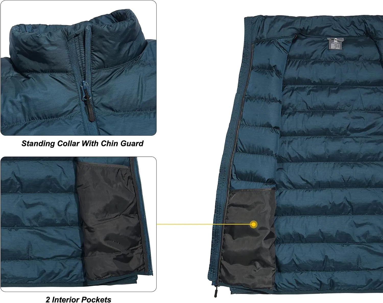 Little Donkey Andy Men's Lightweight Warm Puffer Vest Thermal Golf Sleeveless Jacket for Outdoor Hiking Travel Casual