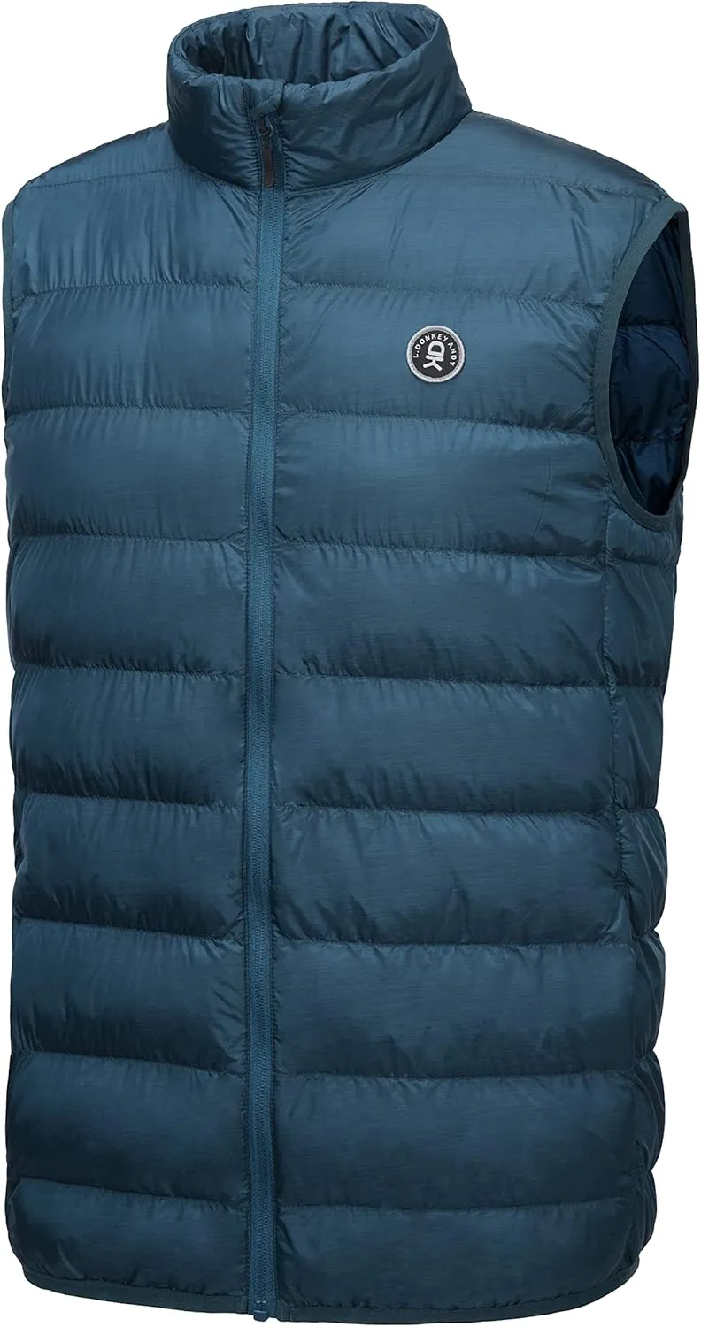 Little Donkey Andy Men's Lightweight Warm Puffer Vest Thermal Golf Sleeveless Jacket for Outdoor Hiking Travel Casual