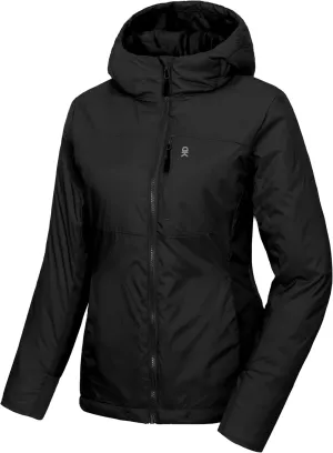 Little Donkey Andy Women's Puffer Jacket Lightweight Windproof Warm for Hiking Travel Ski with Recycled Insulation Black M