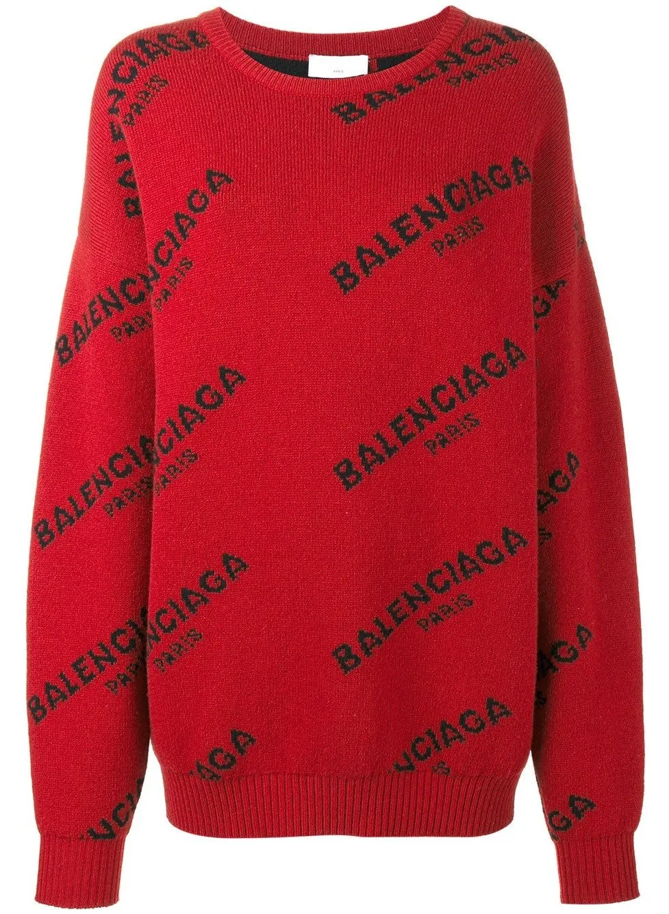 Logo Print Jumper, Red