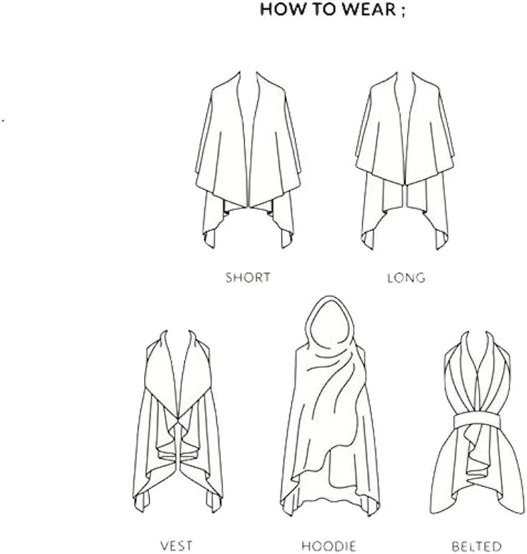 Look By M Women's Basic Shawl Vest