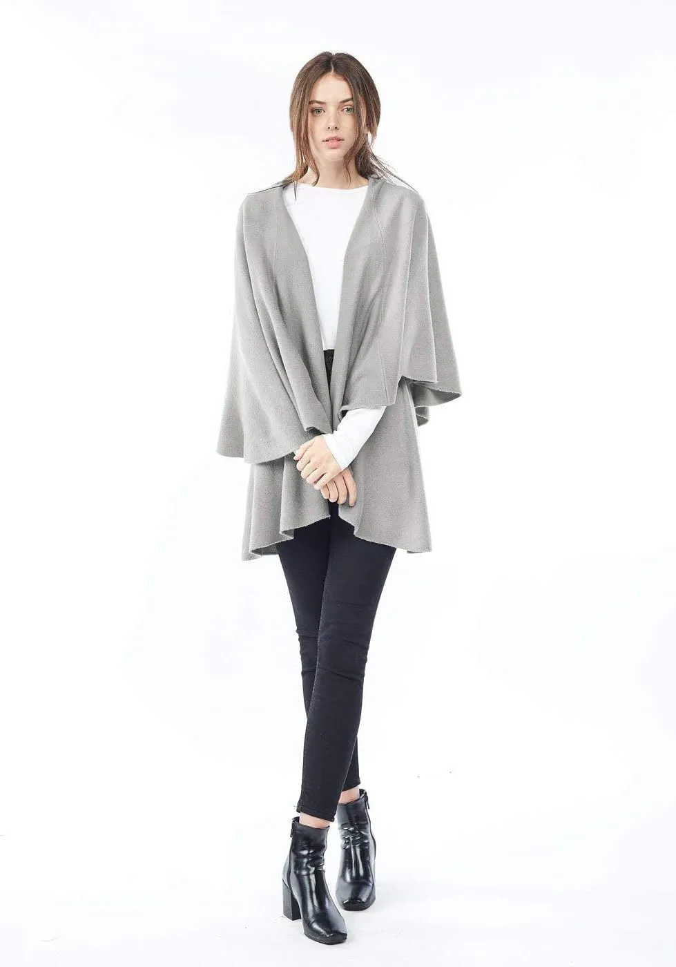 Look By M Women's Basic Shawl Vest