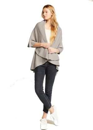 Look By M Women's Basic Shawl Vest