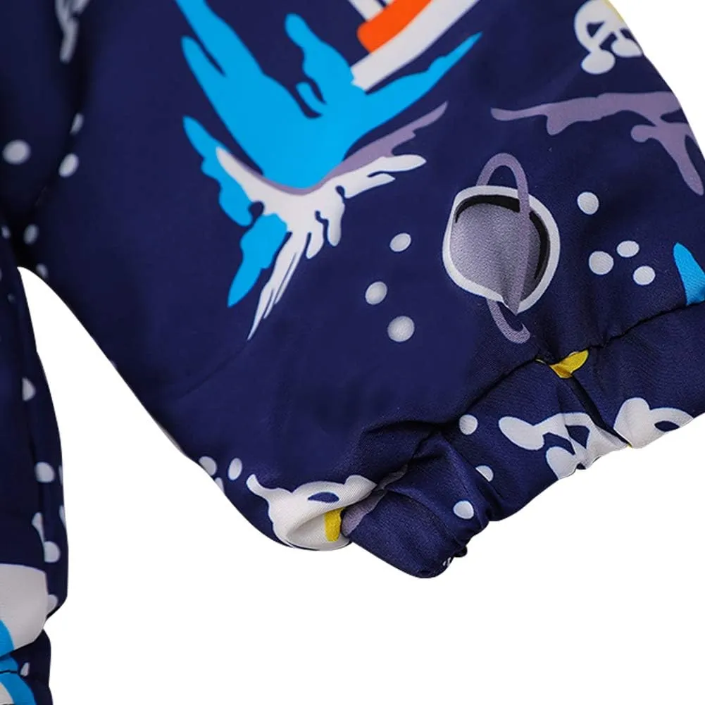 LZH Toddler Boys Girls Raincoat Waterproof Hooded Jacket Dinosaur Coat Pants Suit