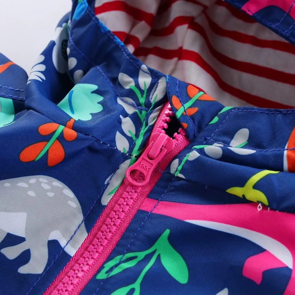 LZH Toddler Boys Girls Raincoat Waterproof Hooded Jacket Dinosaur Coat Pants Suit
