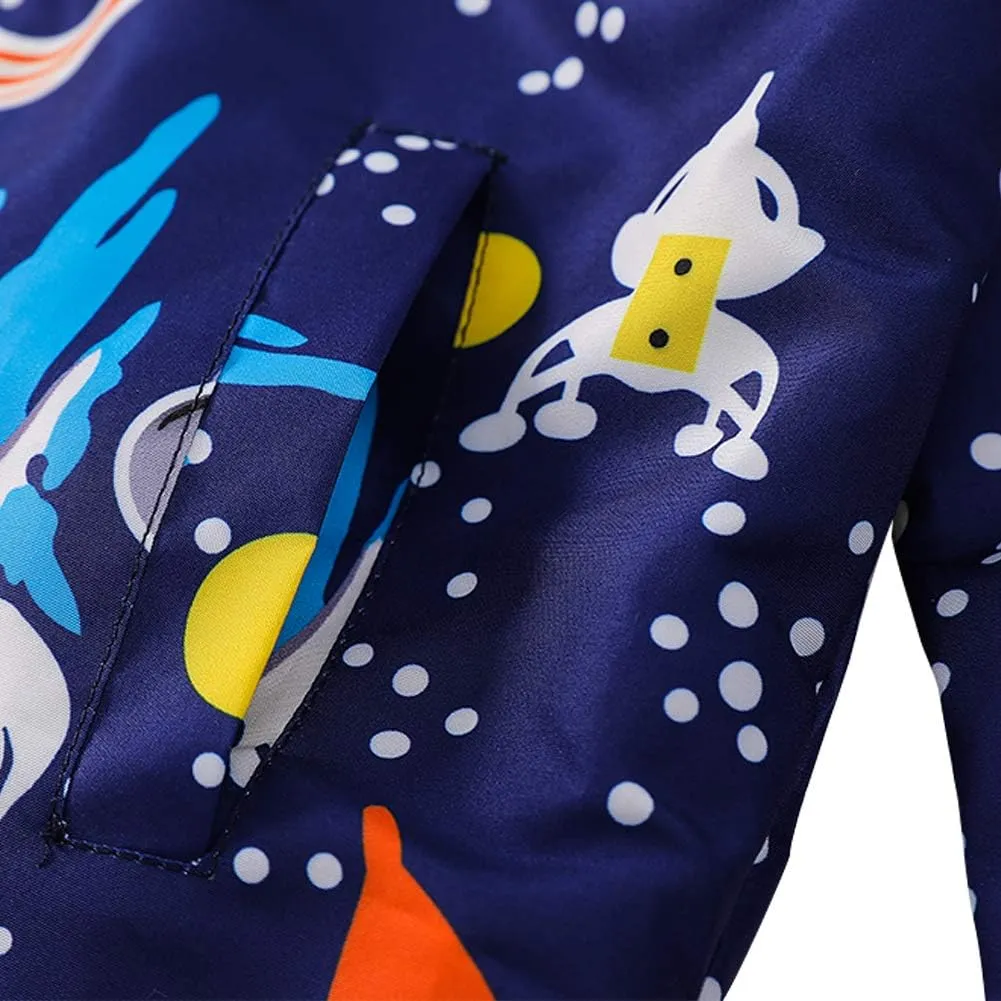 LZH Toddler Boys Girls Raincoat Waterproof Hooded Jacket Dinosaur Coat Pants Suit
