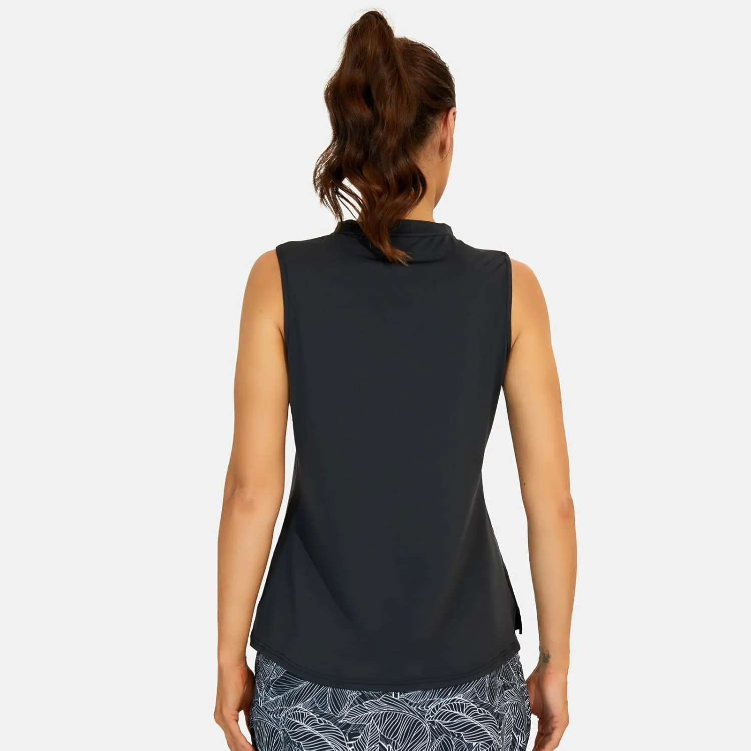 M MOTEEPI Womens Golf Shirt Sleeveless Golf Shirts Collared Zip Up Ladies Tennis Tank Tops