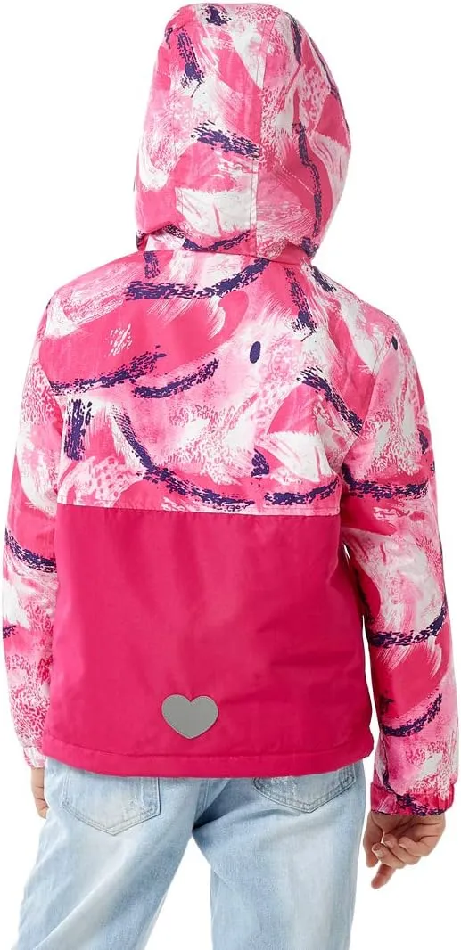 M2C Boys Girls Hooded Color Block Waterproof Fleece Lined Windbreaker Jacket