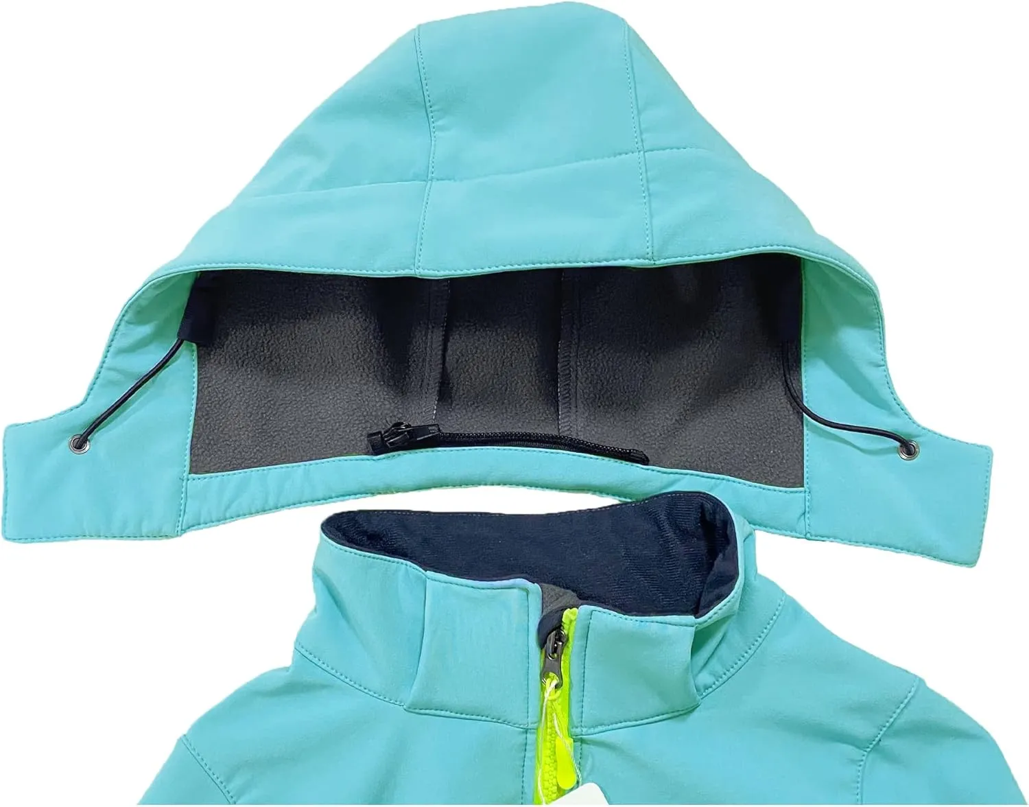 M2C Boys Girls Hooded Windbreaker Fleece Lined Softshell Jacket