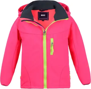 M2C Boys Girls Hooded Windbreaker Fleece Lined Softshell Jacket
