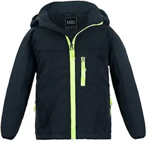 M2C Boys Girls Hooded Windbreaker Fleece Lined Softshell Jacket