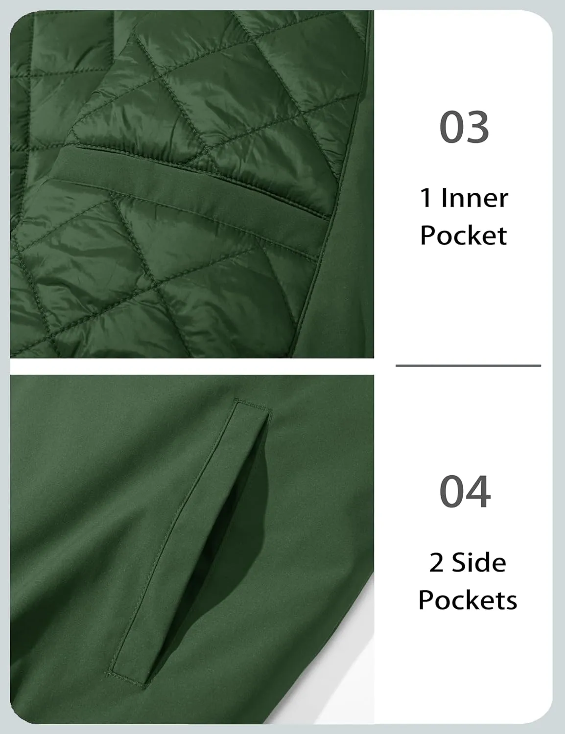 MAGCOMSEN Men's Bomber Jacket Casual Windproof Quilted Jacket Full Zip Windbreaker Winter Warm Varsity Jacket with Pockets
