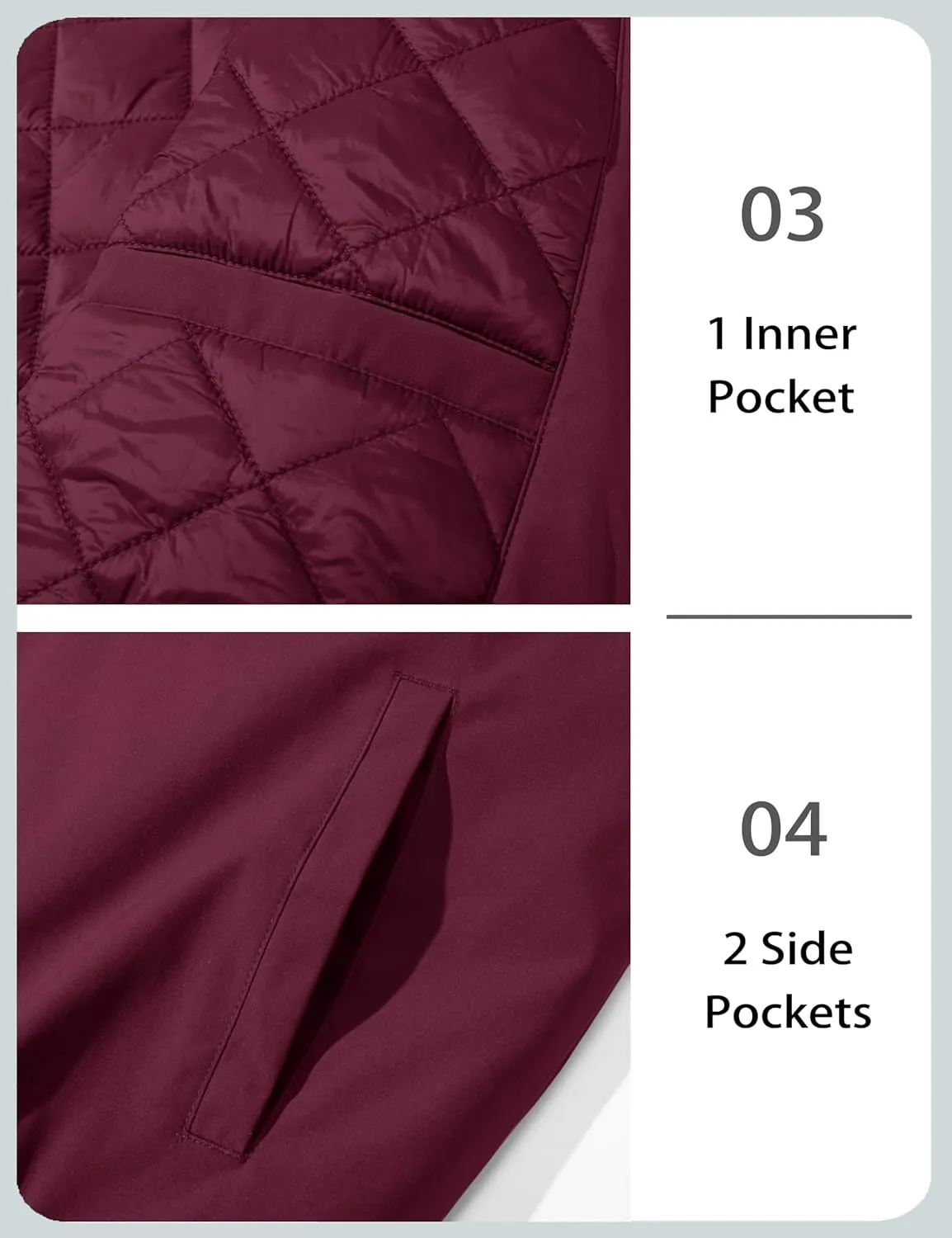 MAGCOMSEN Men's Bomber Jacket Casual Windproof Quilted Jacket Full Zip Windbreaker Winter Warm Varsity Jacket with Pockets