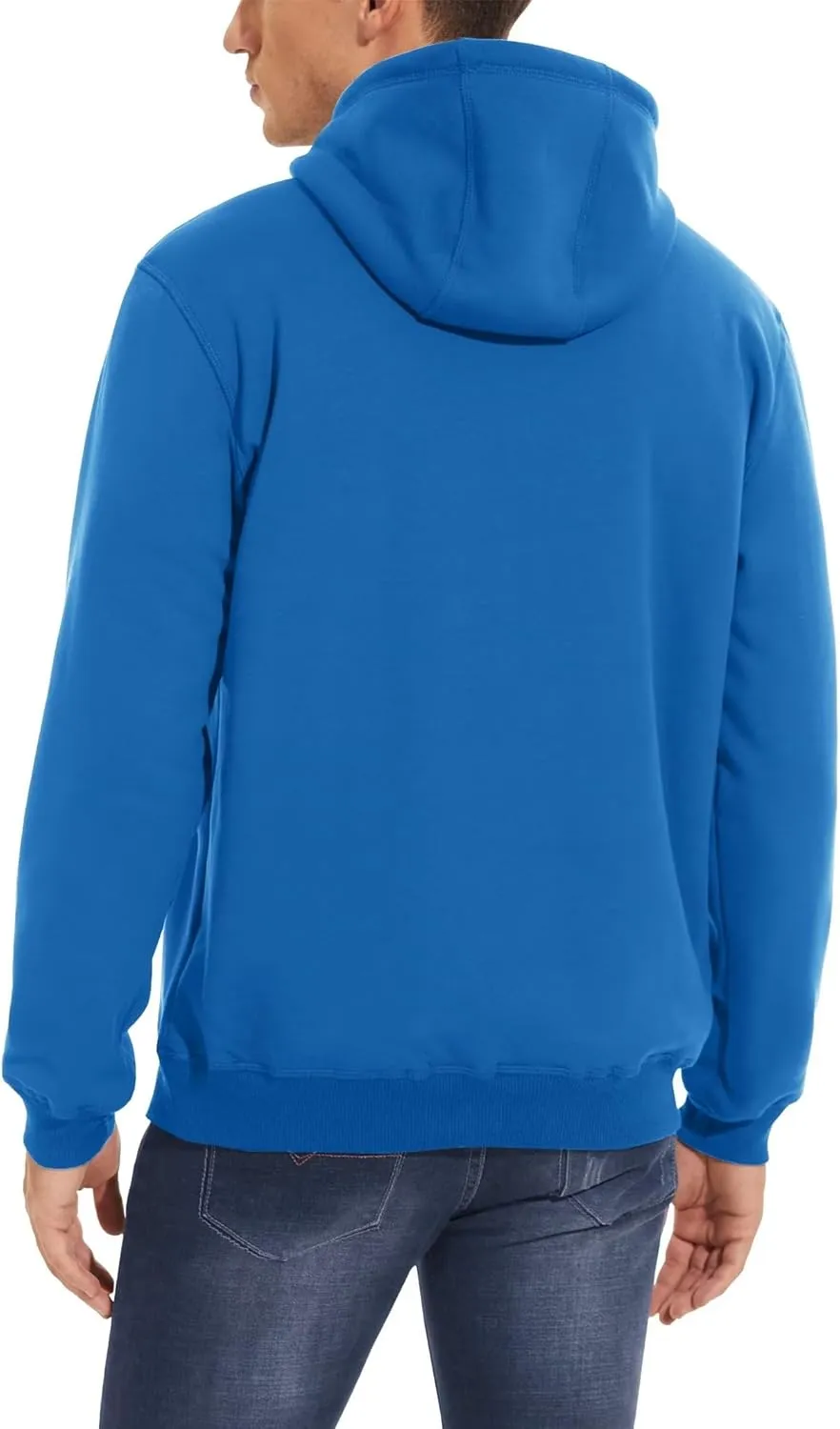 MAGCOMSEN Men's Heavy Hoodie Sherpa Fleece Lined Pullover Thick Winter Hooded Sweatshirt