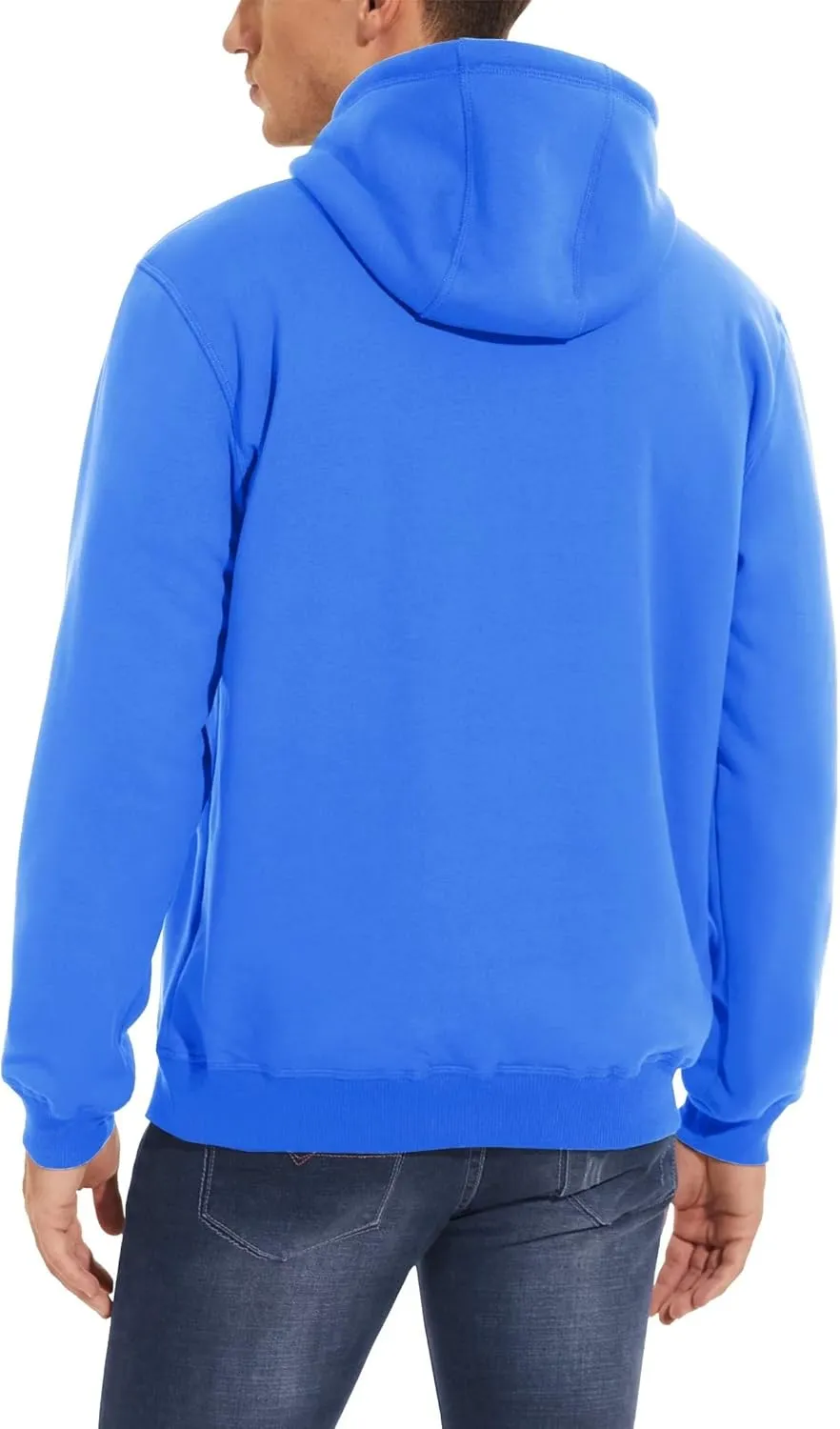 MAGCOMSEN Men's Heavy Hoodie Sherpa Fleece Lined Pullover Thick Winter Hooded Sweatshirt