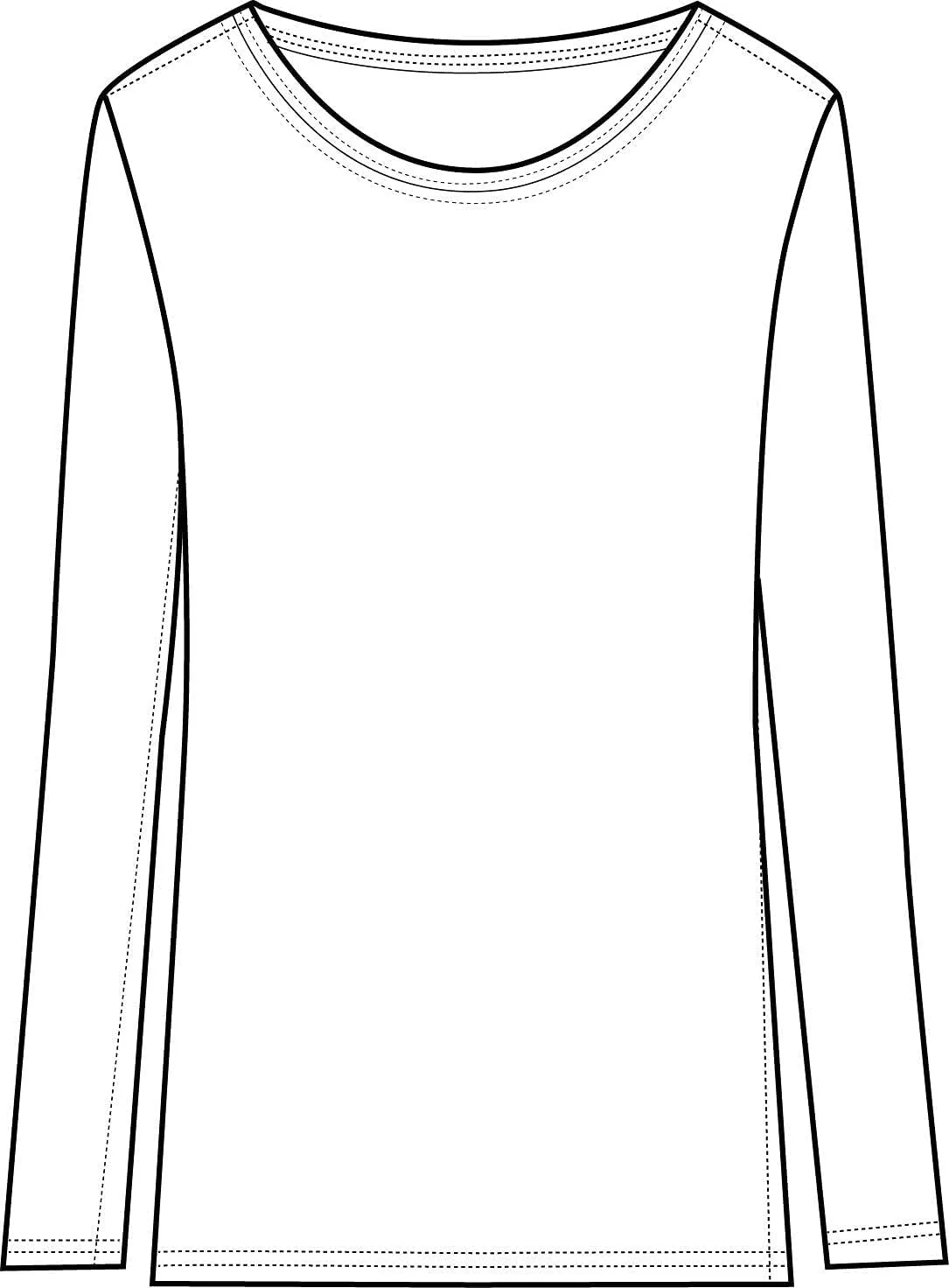 M&M SCRUBS Women's Under Scrub Tee Crew Neck Long Sleeve T-Shirt 5 - Pack
