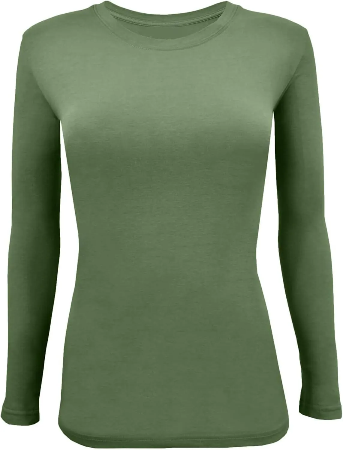 M&M SCRUBS Women's Under Scrub Tee Crew Neck Long Sleeve T-Shirt 5 - Pack