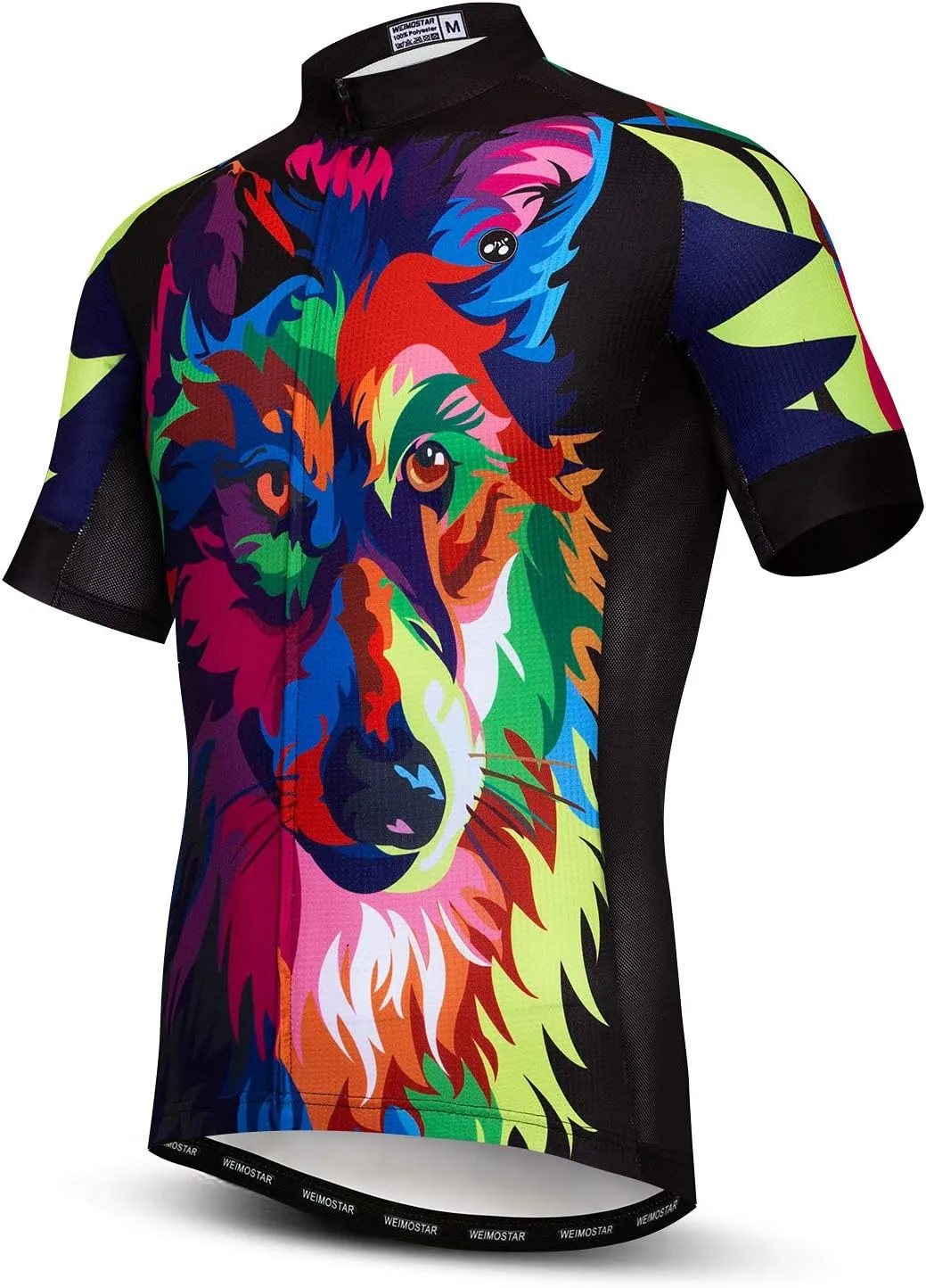 Men Cycling Jersey Skull Bike Short Sleeve Tops Quick-Dry Reflective 3-Pockets S-3XL