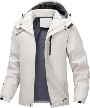 Men Jacket Casual Thicken Warm Cotton Padded Jacket Mens Fashion Hooded Outdoor Windproof Coat Parkas Plus Size Waterproof