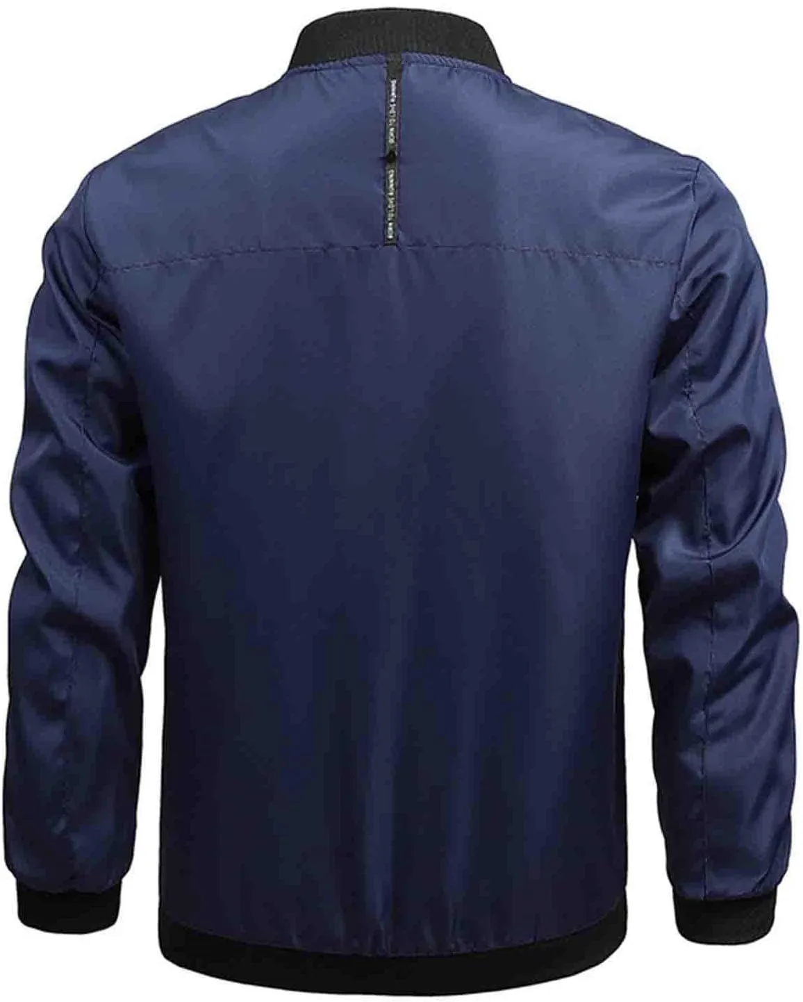 Men's Bomber Jacket Lightweight Casual Spring Fall Windbreaker Zip Up Coat with Pocket Mens Flight Jacket Plus Size