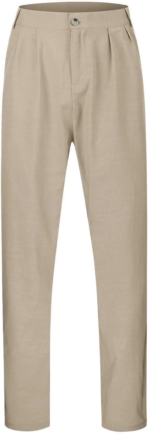 Mens Casual Pants Loose Fit Straight Leg Breathable Summer Beach Pants Plus Size Stretch Outdoor Hiking Jogging Trousers