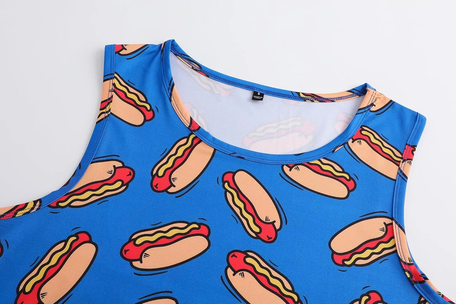 Men's Funny Tank Top Summer Beach Casual Fashion Print Tank Tops for Men Cool Gym Workout Athletic Sleeveless Shirts