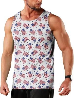 Men's Funny Tank Top Summer Beach Casual Fashion Print Tank Tops for Men Cool Gym Workout Athletic Sleeveless Shirts