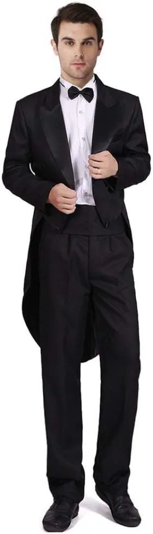 Men's Gothic Jacquard Tuxedo Blazer Medieval Victorian Double Breasted Tailcoat Formal Wear Dinner Jacket