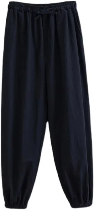 Men's Martial Arts Pants Chinese Kung Fu Harem Pants Loose Yoga Trousers Cotton Tai Chi Pants,Tang Suit Pants