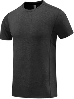 Men's Quick Dry Workout Running T-Shirt Short Sleeve Crewneck Moisture Wicking Athletic Gym Tee Tops