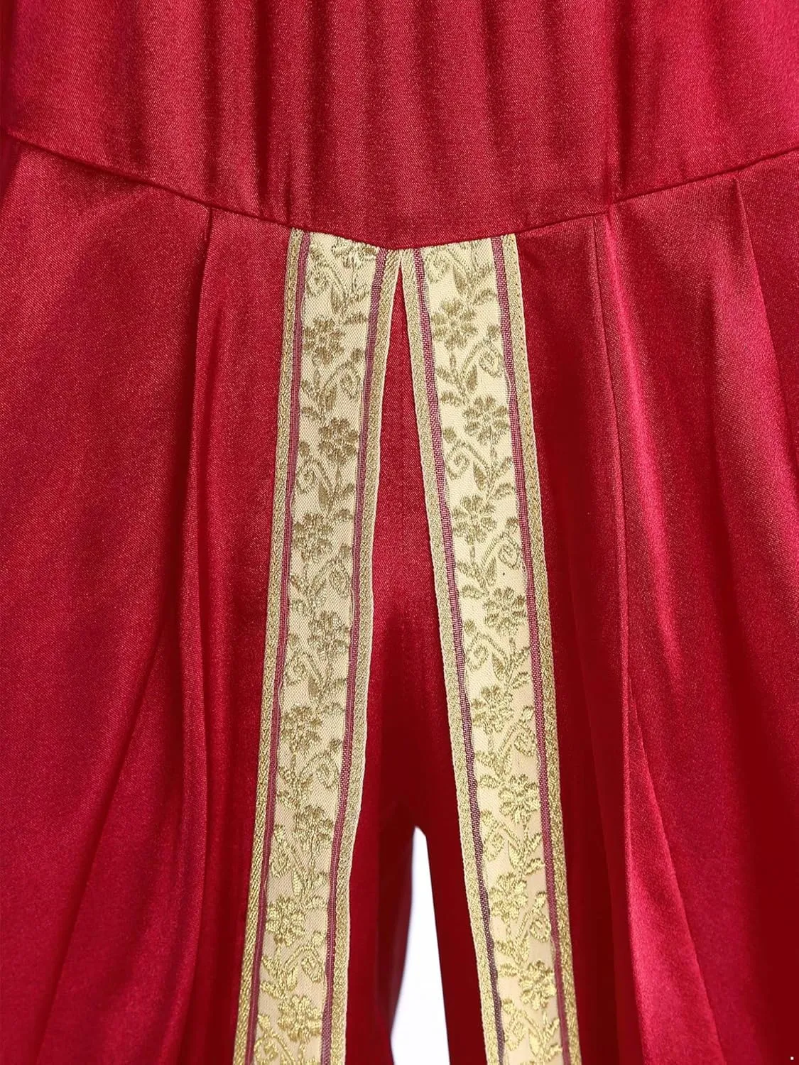 Mens Satin Indian Dhoti Style Pants Casual Elastic Waist Harem Indian Wedding Party Boho Hippie Trousers