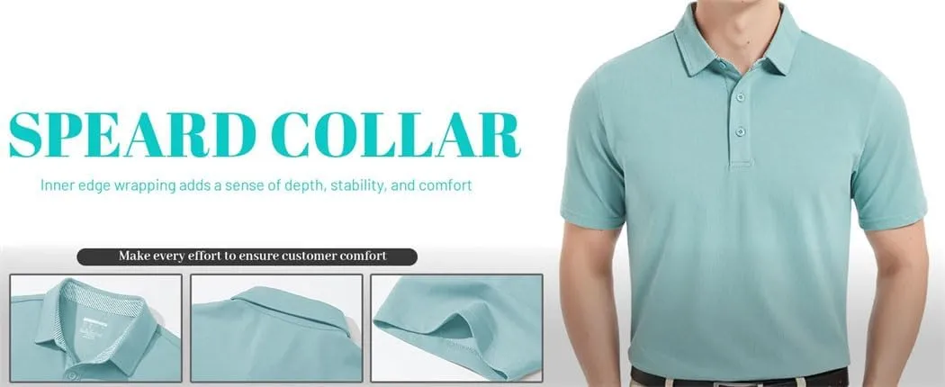 Men's Summer Cotton Polos Shirts Short Sleeve Pullover Quick Dry Tops Outdoor Running Sports Tee