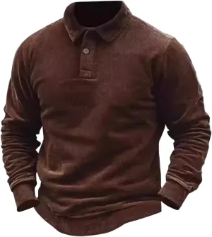 Mens Sweatshirt Corduroy Tactical Shirts Jacket Fleece Long Sleeve Color Block Patches Draped Outwear Casual Coats