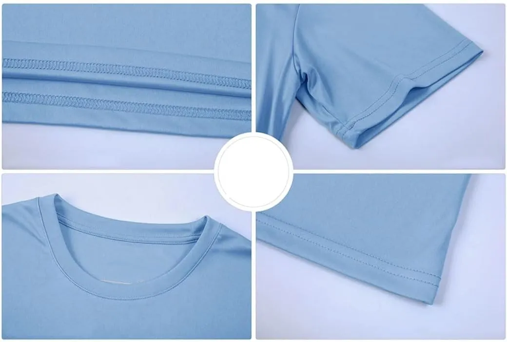 Men's UPF 50  Sun-Protection T-Shirt Anti-UV Quick-Dry Shirt for Gym Running Fishing Sports Casual Wear