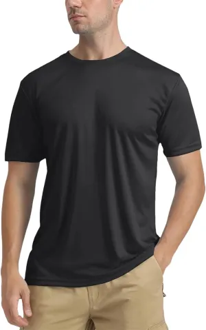 Men's UPF 50  Sun-Protection T-Shirt Anti-UV Quick-Dry Shirt for Gym Running Fishing Sports Casual Wear
